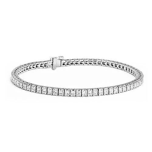 Gorgeous White Round Diamond Tennis Bracelet White Gold 7 Carats Tennis Bracelet