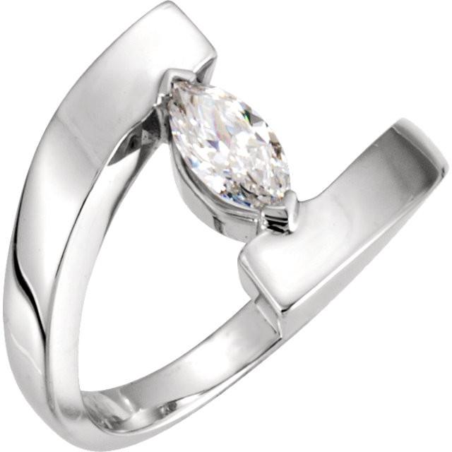 Marquise Diamond Engagement Ring White Gold 14K Size 7 Engagement Ring
