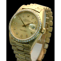 Mid Size Rolex Mid Size Oyster Perpetual President Dial Watch Gold