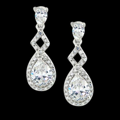 Pear Diamond Dangle Style 3.75 Carats Earring White Gold Earring New Dangle Earrings