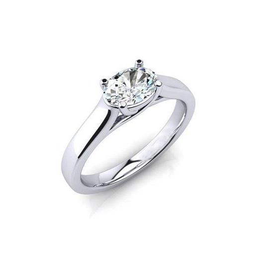Prong Set Diamond Wedding Anniversary Solitaire Diamond Ring