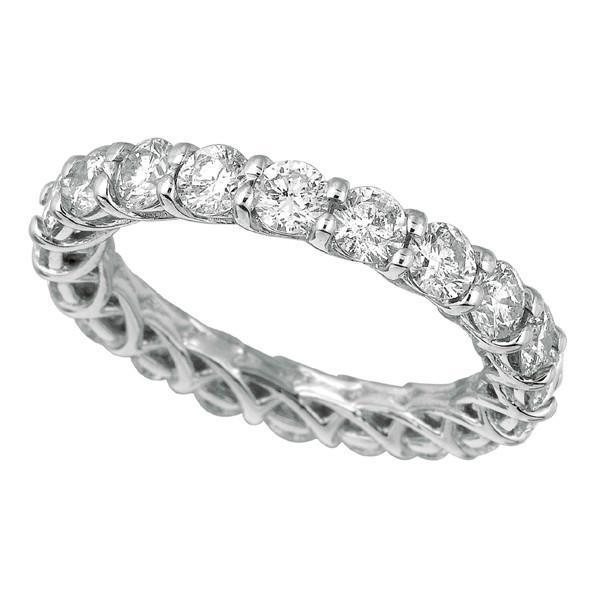 Prong Setting 3.50 Carat Round Diamond Eternity Ring Band Solid Gold 14K Ring