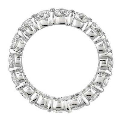 Prong Setting 4 Carat Round Diamond 20 Pointer Eternity Band Solid Gold 14K Band