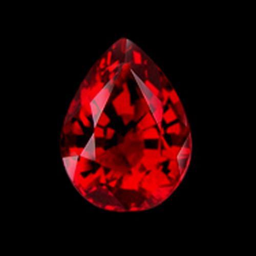 Red Loose Ruby Si Pear Cut 1.5 Carat Sparkling Loose Ruby Gemstone Loose