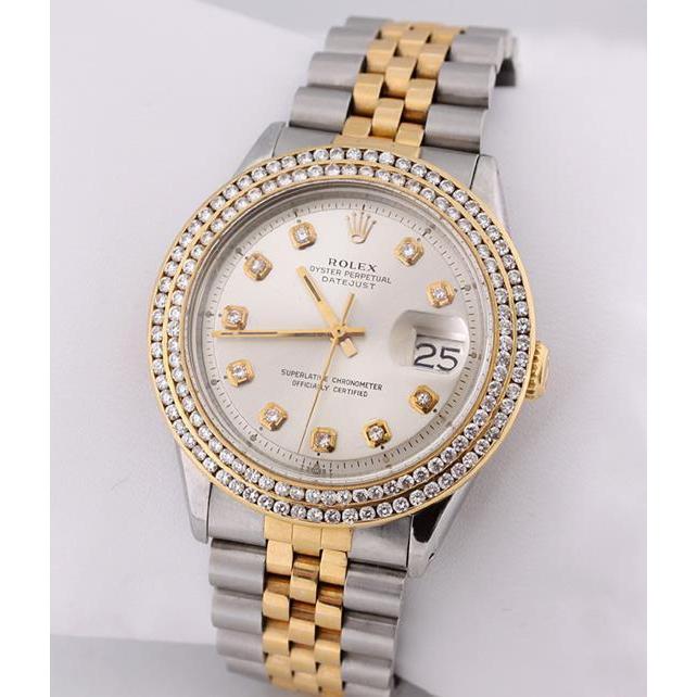 Rolex Datejust Two Tone Diamond Watch