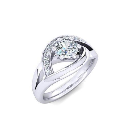 Round Brilliant Cut 1.70 Ct Diamonds Engagement Ring White Gold Engagement Ring