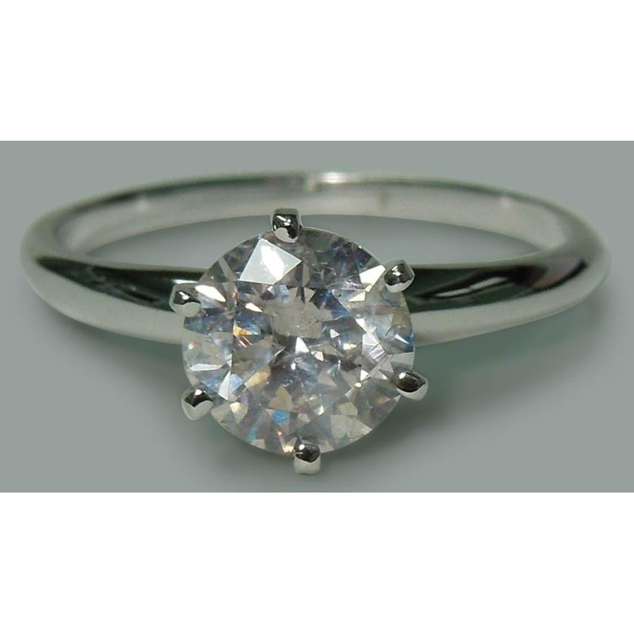 Fancy Woman's Sparkling Vintage Style White Gold Diamond Solitaire Ring