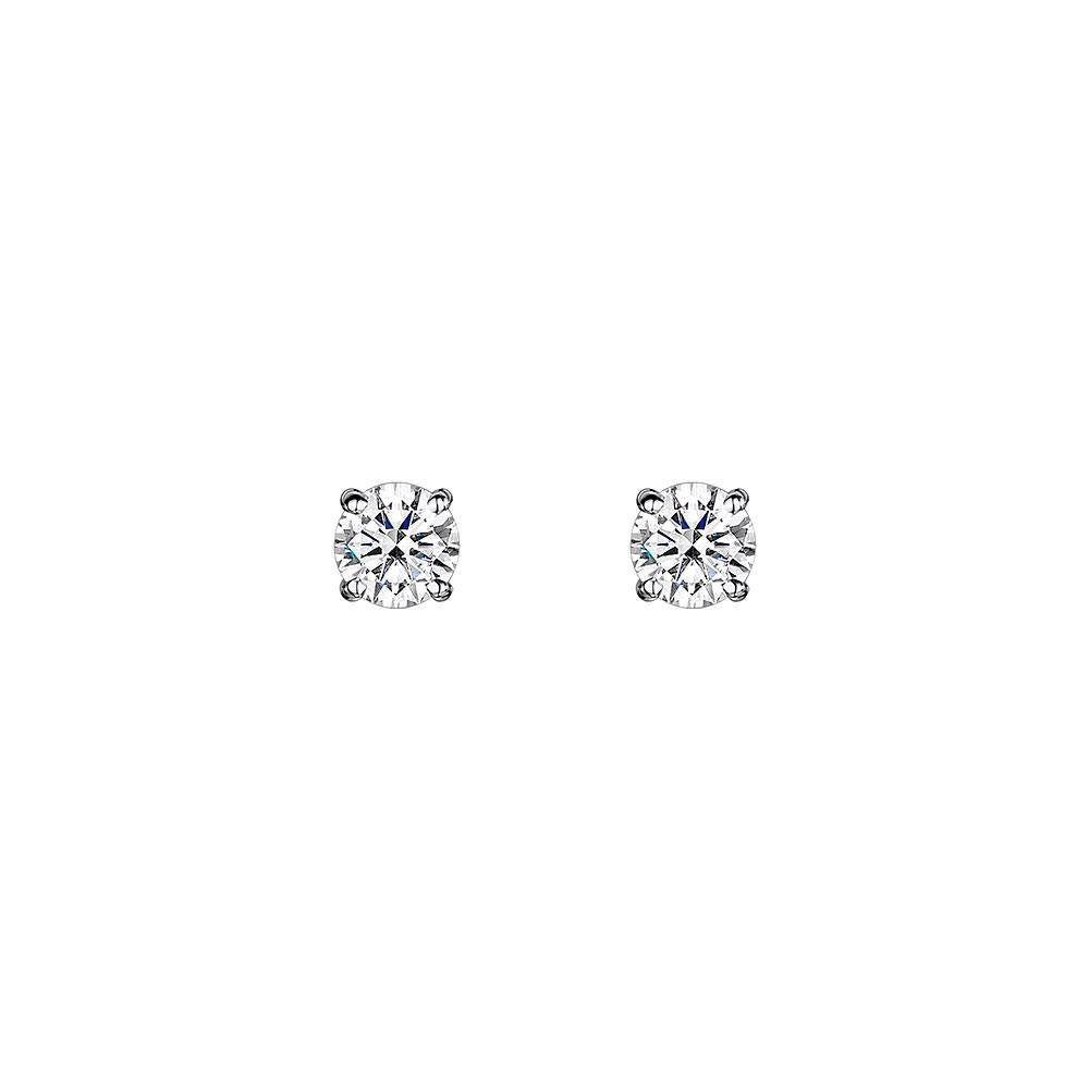 Lady’s Brilliant Engagement White Gold Diamond Stud Earrings