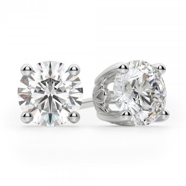 Round Cut 3.50 Ct Diamonds Studs Earrings White Gold 14K Halo Stud Earrings