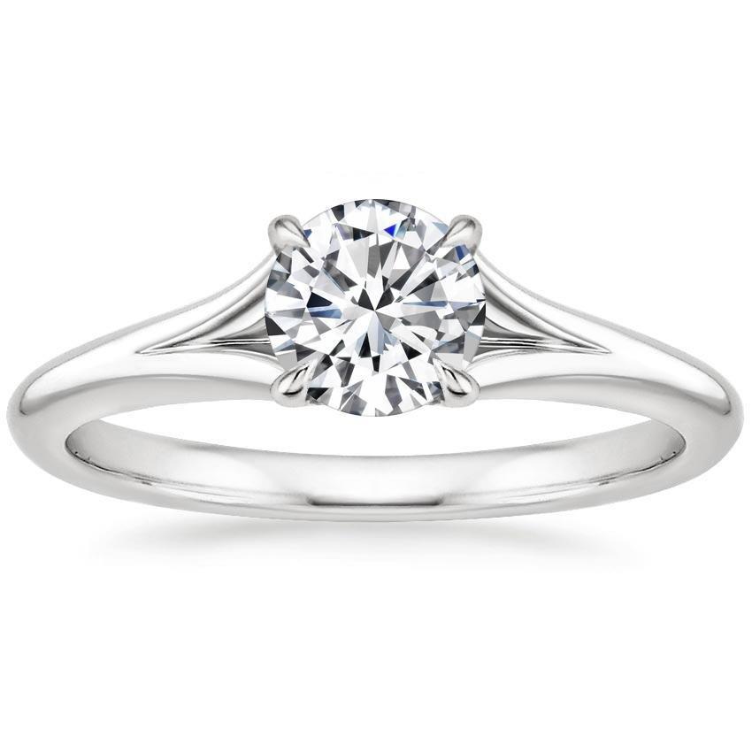 Fancy Wedding Engagement White Gold Diamond Solitaire Ring