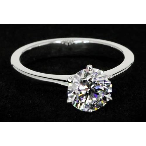 Promise Antique Lady’s Style White Elegant Gold Diamond Solitaire Ring with Accents
