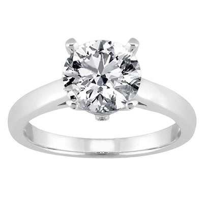 Fancy Wedding Engagement White Gold Diamond Solitaire Ring