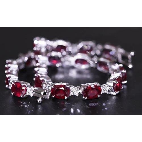 Best Ruby Diamond Tennis Bracelet Women Jewelry New Gemstone Bracelet