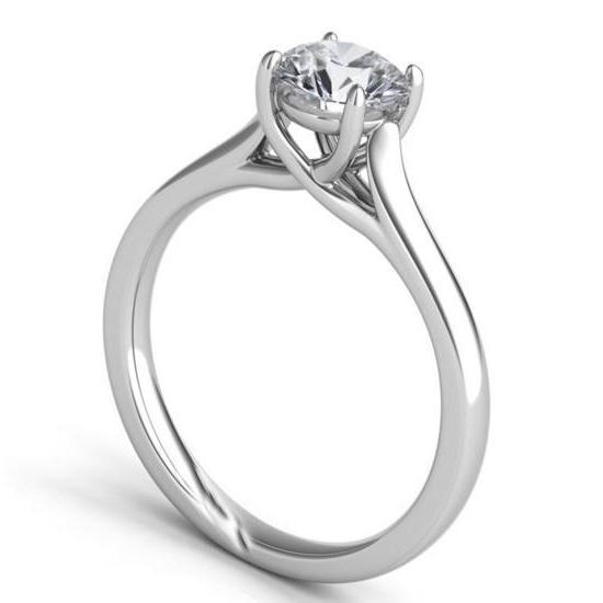 Lady’s White Gold Round Anniversary Solitaire Diamond Ring
