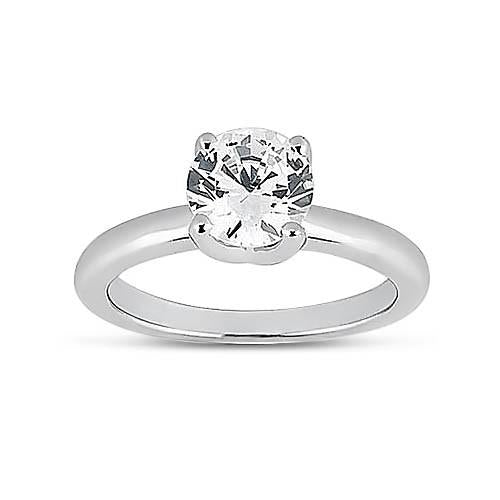 natural round diamond 1.50ct ring front view