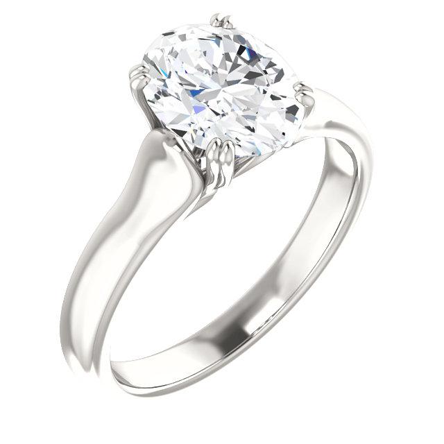 Women Jewelry Sparkling Unique Solitaire White Gold Diamond Anniversary Ring