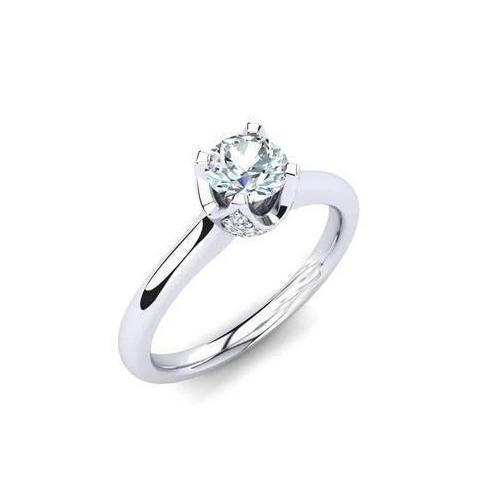 Amaizing Style Lady’s Fancy Wedding Engagement White Gold Diamond Solitaire Ring