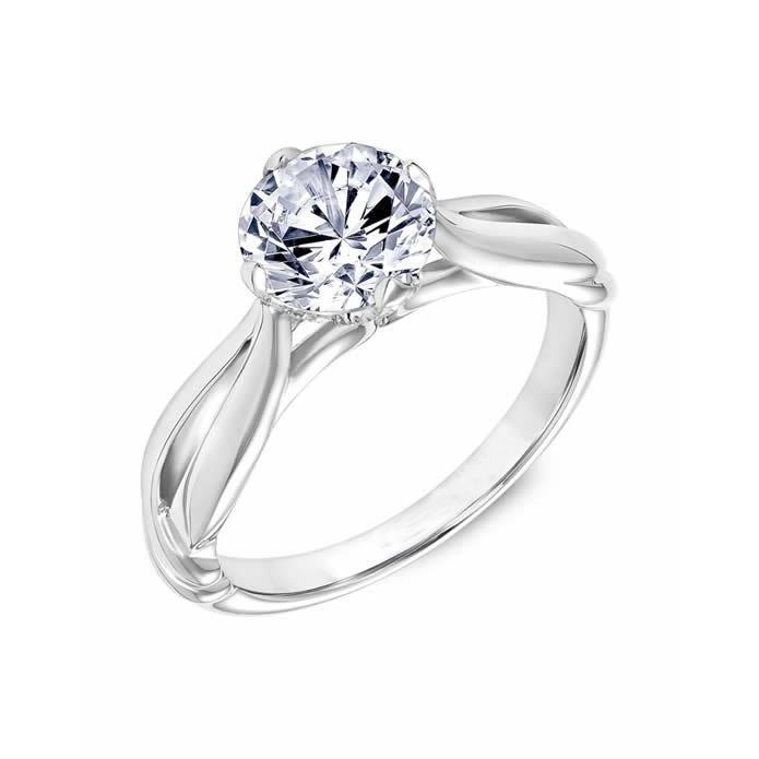 Fancy Lady’s Style White Elegant Gold Diamond Solitaire Ring