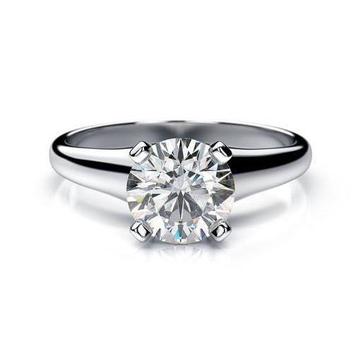 New Fancy Lady’s Style White Elegant Gold Diamond Solitaire RIng