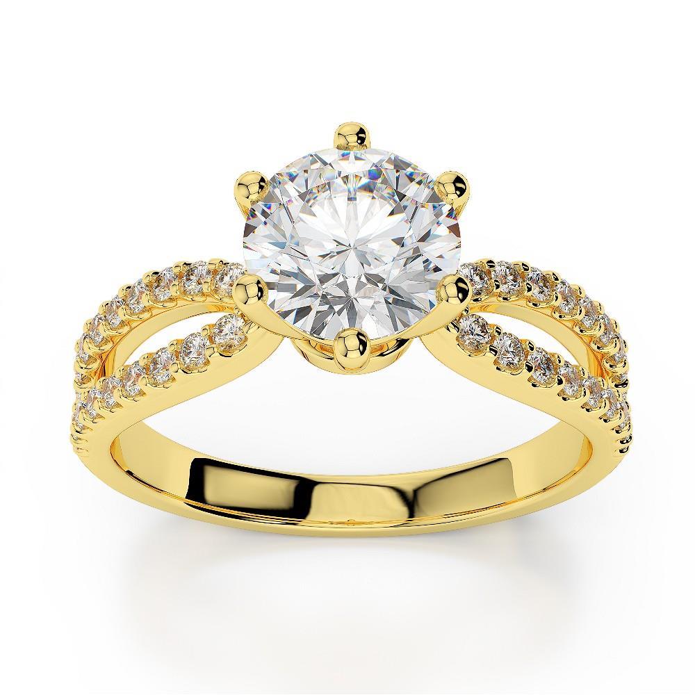 New Fancy Princess Cut Vintage Style White Gold Diamond Solitaire Ring with Accents