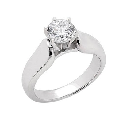 Lady’s Sparkling Unique Solitaire White Gold Diamond Anniversary Ring