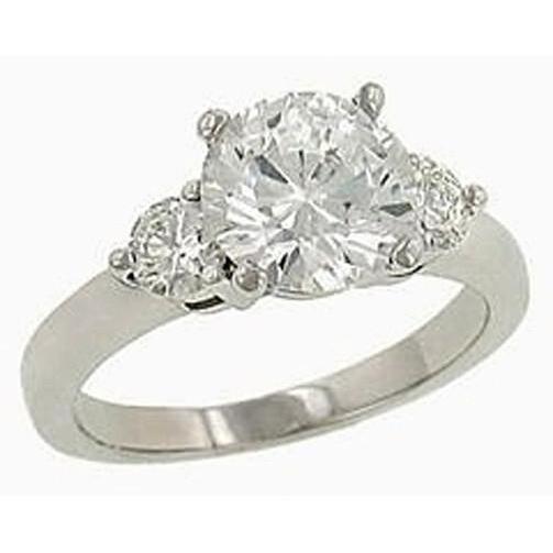 Sparkling Diamonds Three Stone Ring 3.11 Ct. Diamonds Three Stone Ring