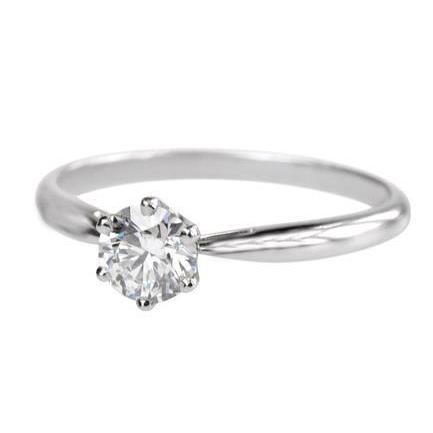 Sparkling Prong New High Quality Wedding Solitaire White Gold Diamond Anniversary Ring