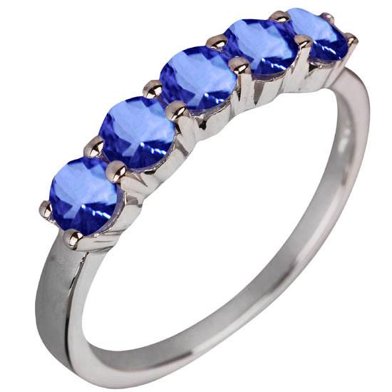 Sparkling Round Aaa Tanzanite 2.50 Carat Ring Band Jewelry Gemstone Ring