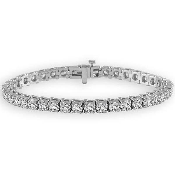 Sparkling Round Brilliant Cut 5.70 Carats Diamonds Tennis Bracelet 14K Gold Tennis Bracelet