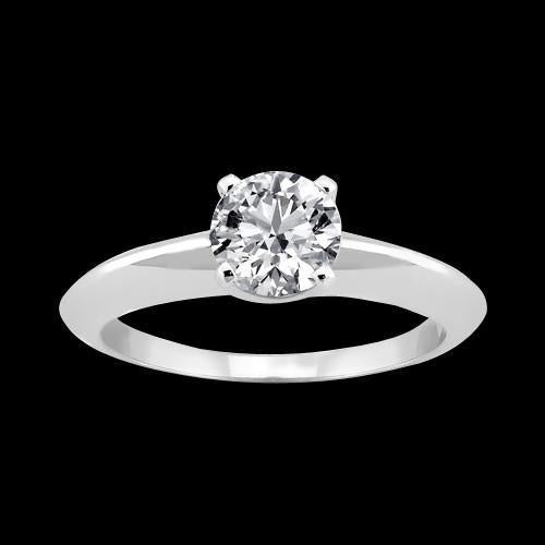 natural round diamond 1.50ct ring front view