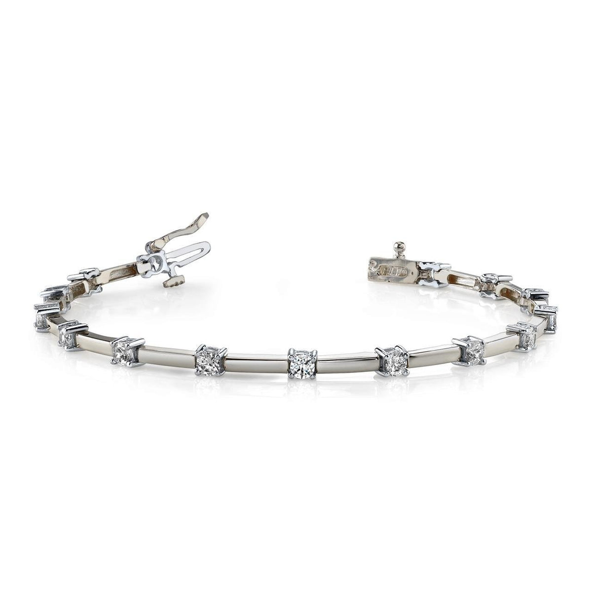 Sparkling Round Cut Diamond Tennis Bracelet 4.50 Carats White Gold Fine Jewelry Tennis Bracelet