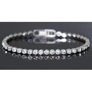 Sparkling Round Cut Diamond Tennis Bracelet White Gold 14K 4.80 Carats Tennis Bracelet