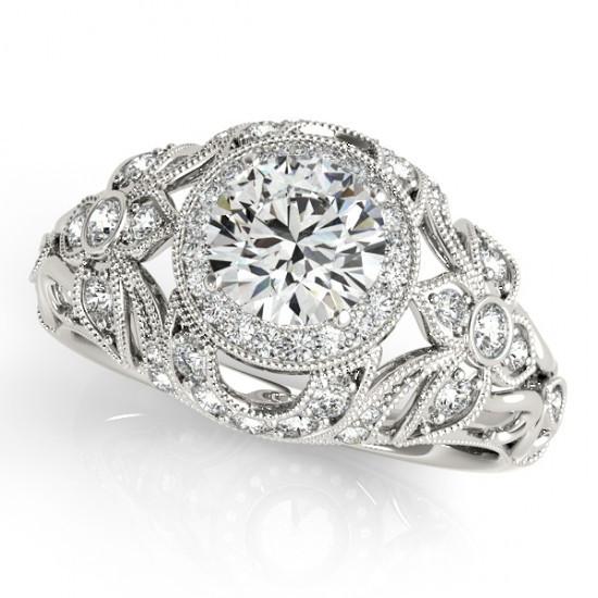 Antique Style White Elegant Gold Anniversary Sparkling Round Diamonds Engagement Anniversary Ring Gold Anniversary Ring