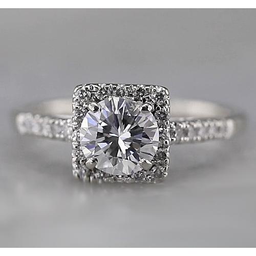 Square Halo Diamond Ring Halo Ring