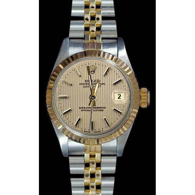 Ss & Yellow Gold Jubilee Stick Dial Datejust Rolex Women Watch Rolex