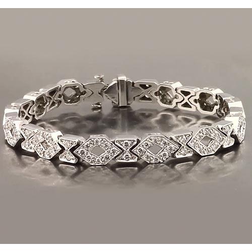 Tennis Bracelet Diamond 9 Carats F Vs1 White Gold 14K Jewelry Tennis Bracelet
