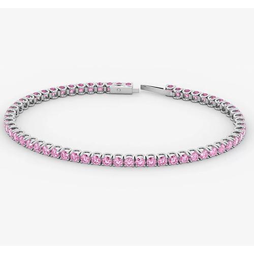 New Stylish Ruby Tennis Bracelet White Gold Jewelry New Gemstone Bracelet