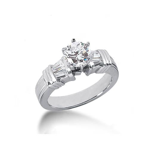 Three Stone 2.31 Carat Diamonds Anniversary Ring White Gold New Three Stone Ring
