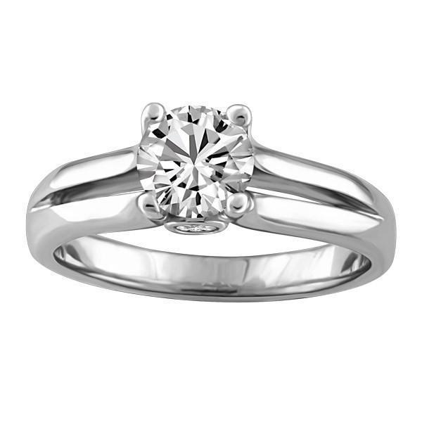 Brilliant Fancy Wedding Engagement White Gold Diamond Solitaire Ring