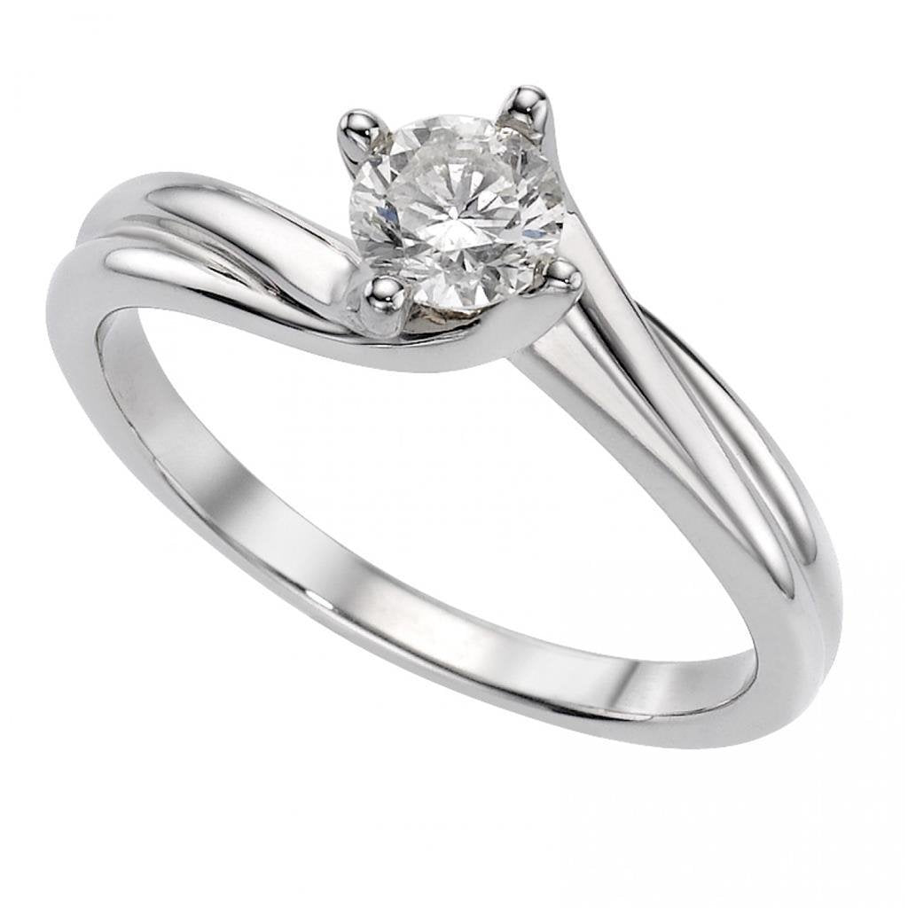 Princess Cut High Quality Sparkling Unique Solitaire White Gold Diamond Ring