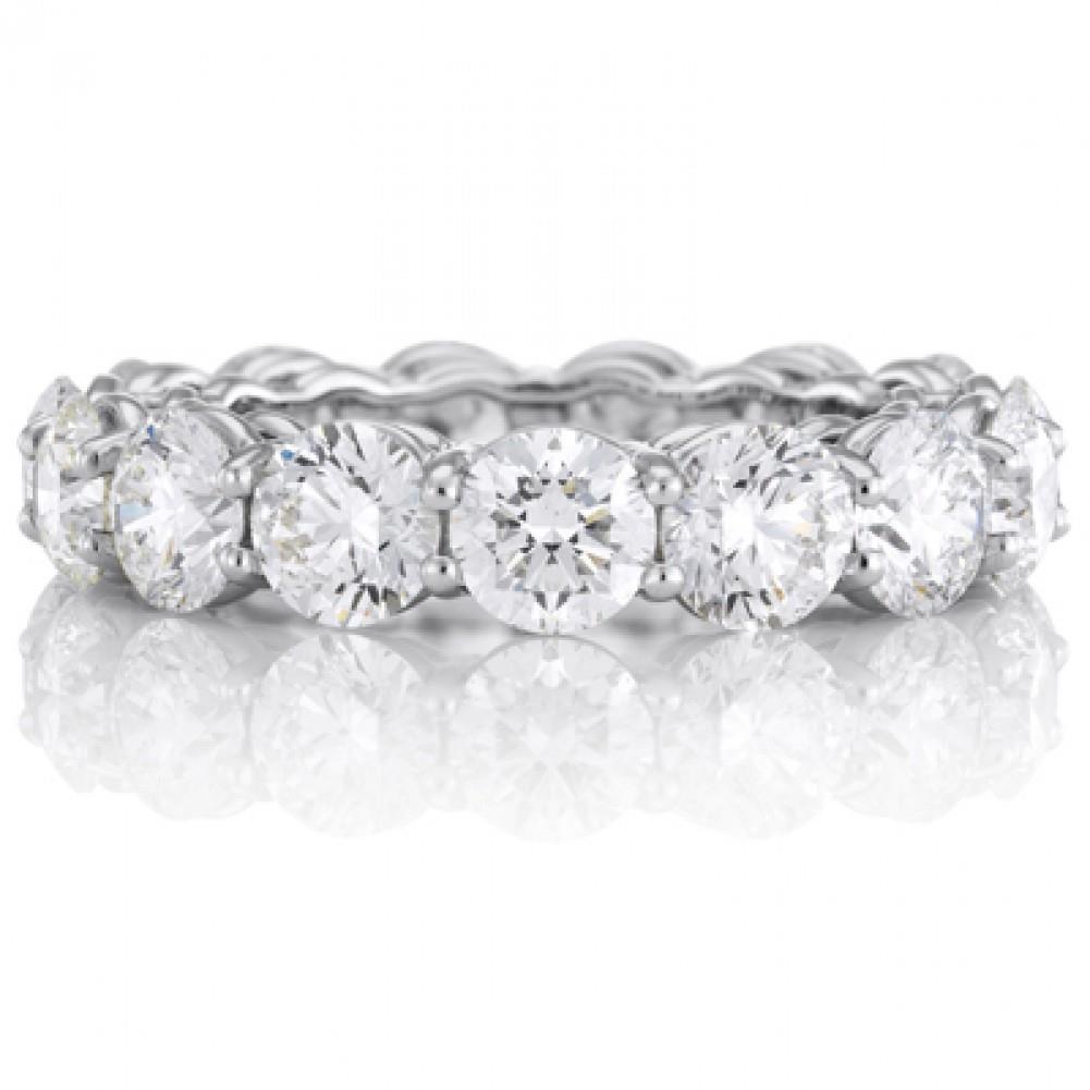 White Gold Sparkling Round Cut 3.00 Ct Diamonds Wedding Band Eternity Band