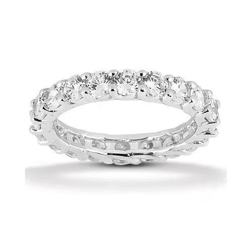 Women Diamonds Engagement Eternity Band E Vvs1 2 Carat White Gold Eternity Band