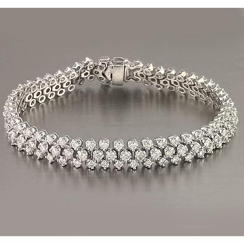 Women Tennis Bracelet Prong Set 12 Carats White Gold 14K Jewelry New Tennis Bracelet