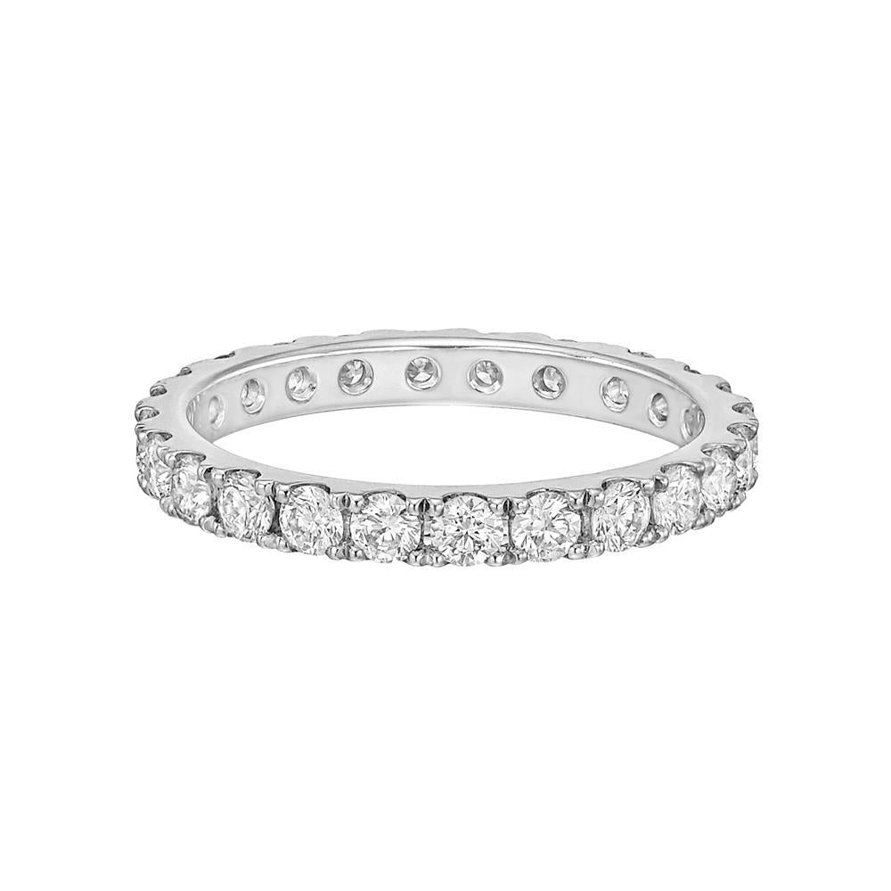Women White Gold Round Diamond Eternity Wedding Band Jewelry 3.75 Ct Eternity Band