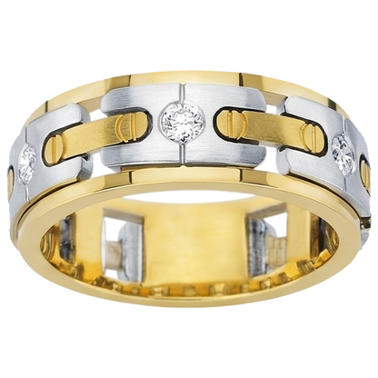 0.45 Carats Round Diamonds Men Engagement Band Jewelry New