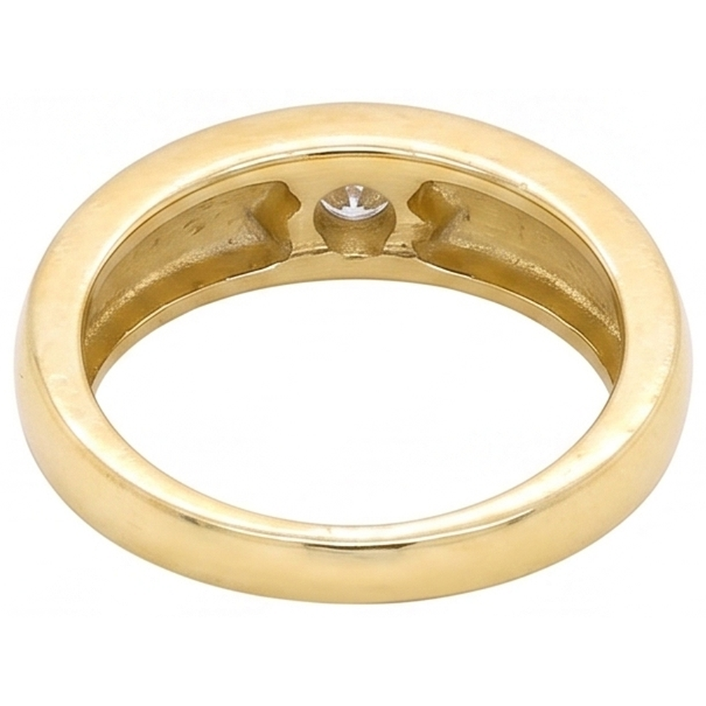 0.50 Carats Gypsy Genuine Diamond Solitaire Ring Yellow Gold 10K