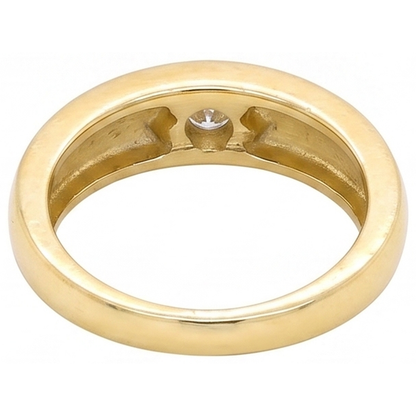 0.50 Carats Gypsy Genuine Diamond Solitaire Ring Yellow Gold 10K