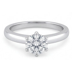 0.75 Carats Natural Earth Mined Diamond Solitaire Engagement Ring Prong Style