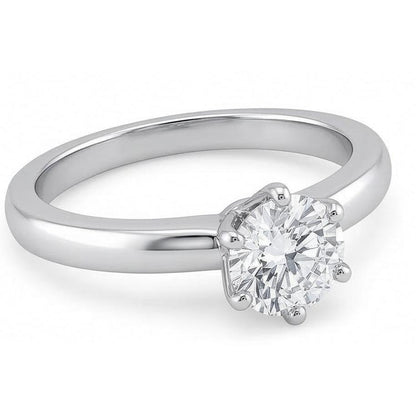0.75 Carats Natural Earth Mined Diamond Solitaire Engagement Ring Prong Style