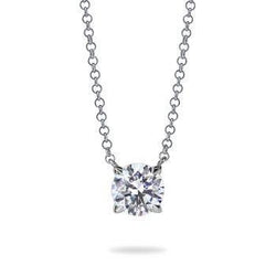 0.75 Carats Round Shaped Diamond Necklace Pendant